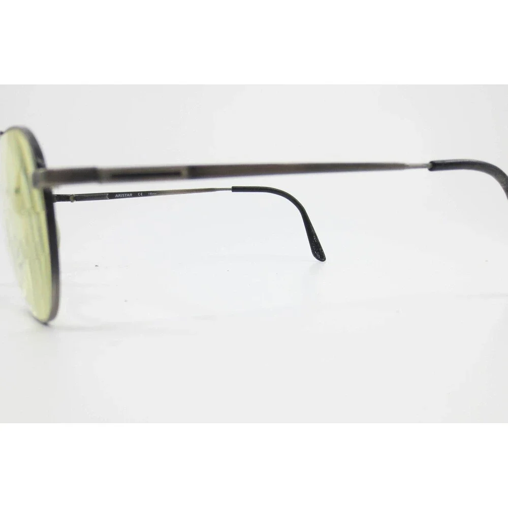 Aristar Aviator Eyeglass Frames Gunmetal Gray Double Bridge 145mm Color 054